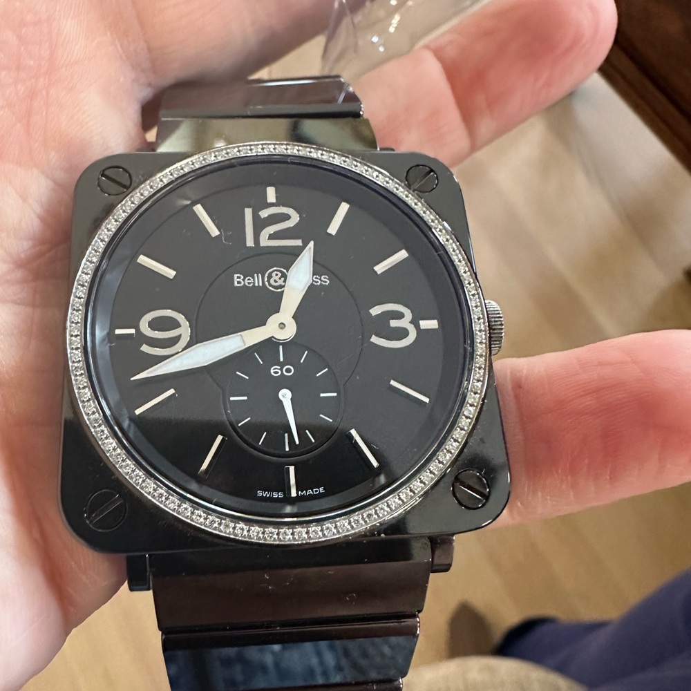 Bell & Ross Black Watch with Diamonds and Ceramic Band
